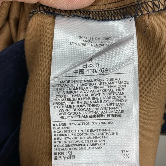 GAP Dress Women 0 Tan Black 3/4 Sleeves Zip Party Holiday Pockets Preppy Striped - Picture 12 of 15